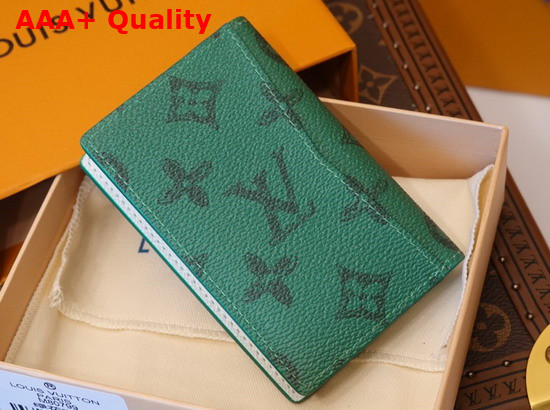 Louis Vuitton Pocket Organizer in Green Vintage Monogram Canvas M80798 Replica