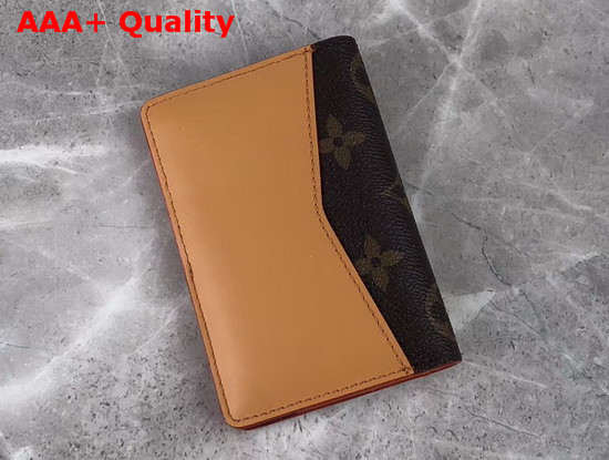 Louis Vuitton Pocket Organizer in Monogram Canvas and Smooth Natural Leather Replica