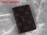 Louis Vuitton Pocket Organizer in Monogram Canvas and Smooth Natural Leather Replica