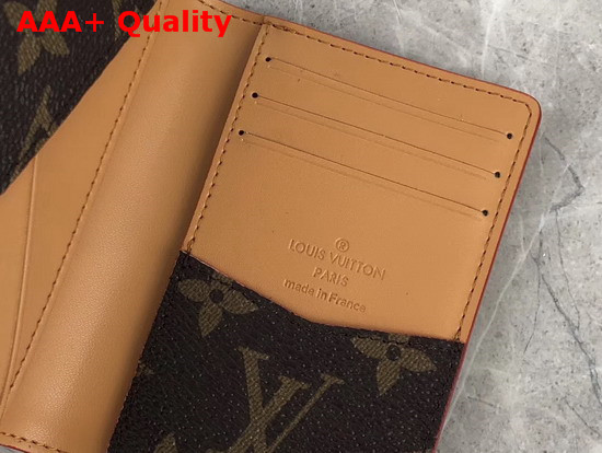 Louis Vuitton Pocket Organizer in Monogram Canvas and Smooth Natural Leather Replica