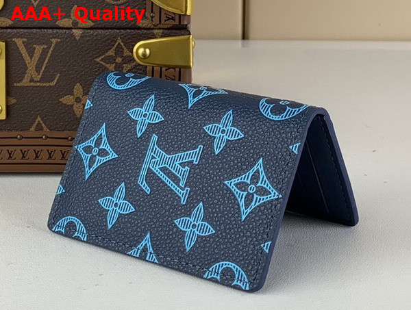 Louis Vuitton Pocket Organizer in Navy River Blue Calf Leather M82324 Replica