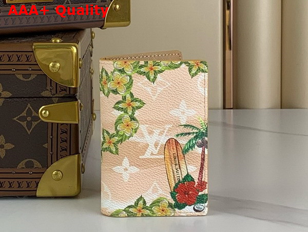 Louis Vuitton Pocket Organizer in Sand Monogram Surfin Coated Canvas M83470 Replica