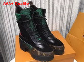 Louis Vuitton Pokerface Platform Desert Boot Suede Calf Leather and Green Python 1A2VXR Replica