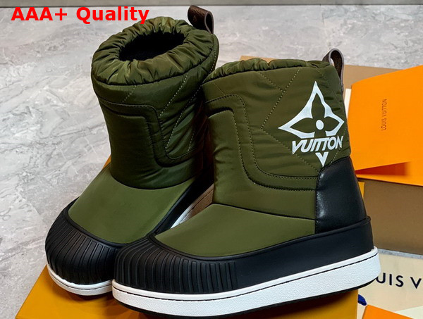 Louis Vuitton Polar Flat Half Boot in Khaki Replica