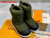 Louis Vuitton Polar Flat Half Boot in Khaki Replica