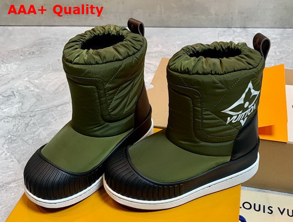 Louis Vuitton Polar Flat Half Boot in Khaki Replica