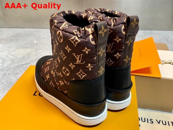 Louis Vuitton Polar Flat Half Boot in Monogram Nylon and Calf Leather Replica