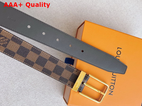 Louis Vuitton Pont Neuf 35mm Belt Damier Ebene Canvas Replica