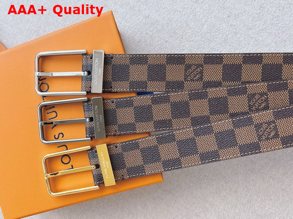 Louis Vuitton Pont Neuf 35mm Belt Damier Ebene Canvas Replica