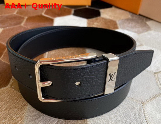 Louis Vuitton Pont Neuf 35mm Belt in Black Calfskin Replica