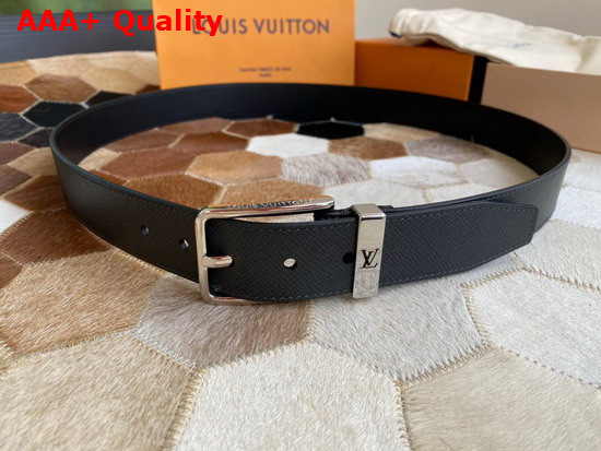 Louis Vuitton Pont Neuf 35mm Belt in Black Taiga Leather Replica