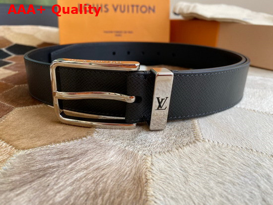 Louis Vuitton Pont Neuf 35mm Belt in Black Taiga Leather Replica