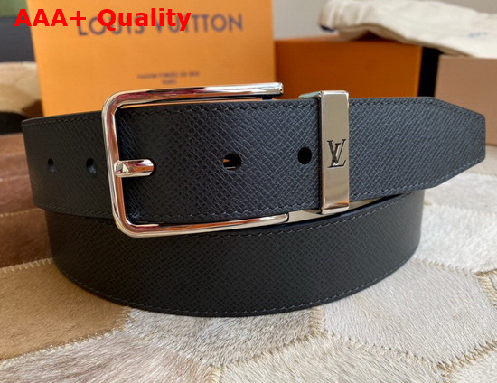 Louis Vuitton Pont Neuf 35mm Belt in Black Taiga Leather Replica