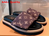 Louis Vuitton Pool Pillow Comfort Mule Cacao Brown Monogram Nylon 1A99SV Replica