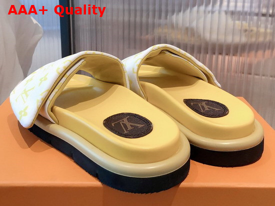 Louis Vuitton Pool Pillow Comfort Mule Yellow Monogram Nylon Replica