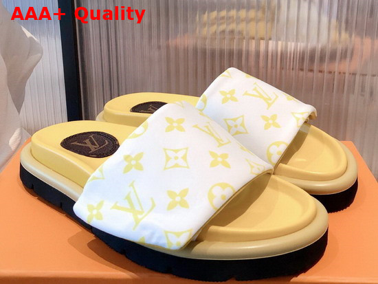 Louis Vuitton Pool Pillow Comfort Mule Yellow Monogram Nylon Replica