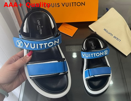 Louis Vuitton Pool Pillow Comfort Sandal Blue 1A9OCY Replica