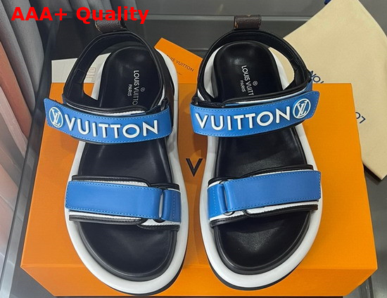 Louis Vuitton Pool Pillow Comfort Sandal Blue 1A9OCY Replica