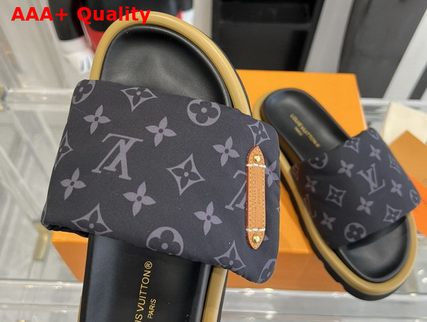 Louis Vuitton Pool Pillow Flat Comfort Mule Black Monogram Nylon Replica