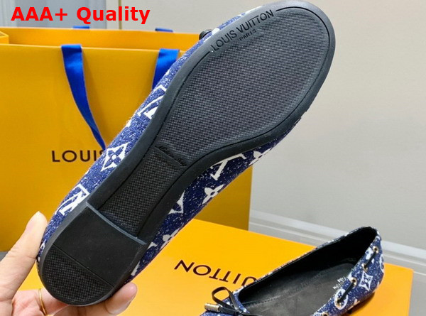 Louis Vuitton Popi Flat Ballerina Navy Blue Monogram Denim Replica