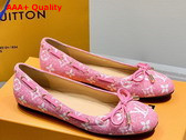 Louis Vuitton Popi Flat Ballerina Pink Monogram Denim Replica