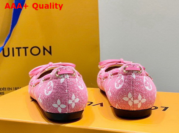 Louis Vuitton Popi Flat Ballerina Pink Monogram Denim Replica