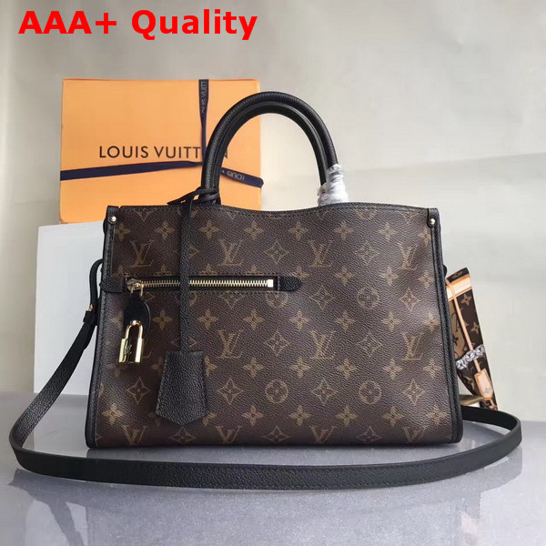 Louis Vuitton Popincourt PM Monogram Canvas and Natural Leather Trim Black Replica