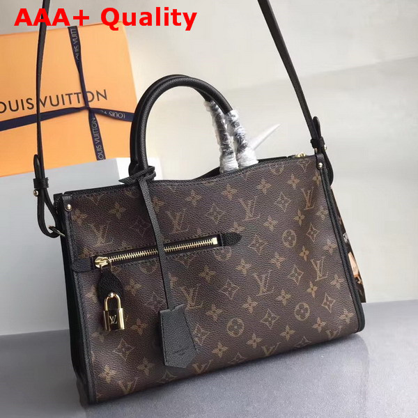 Louis Vuitton Popincourt PM Monogram Canvas and Natural Leather Trim Black Replica