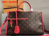 Louis Vuitton Popincourt PM Monogram Canvas and Natural Leather Trim Red M43433 Replica