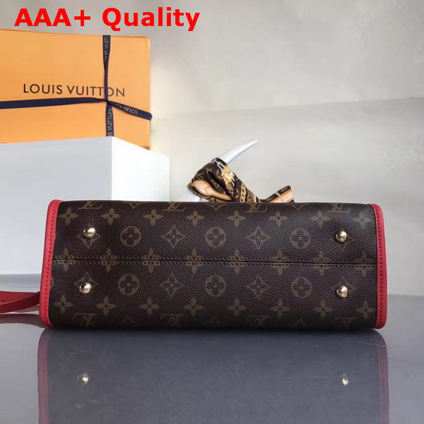 Louis Vuitton Popincourt PM Monogram Canvas and Natural Leather Trim Red M43433 Replica