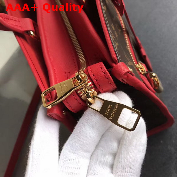 Louis Vuitton Popincourt PM Monogram Canvas and Natural Leather Trim Red M43433 Replica