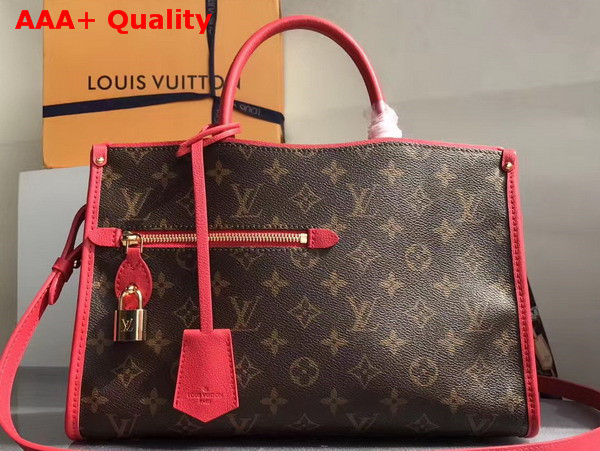 Louis Vuitton Popincourt PM Monogram Canvas and Natural Leather Trim Red M43433 Replica