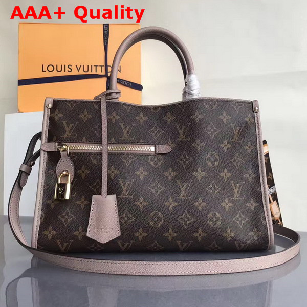 Louis Vuitton Popincourt PM Monogram Canvas and Natural Leather Trim Taupe Glace M43463 Replica