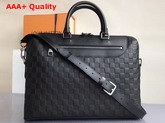 Louis Vuitton Porte Documents Jour Damier Cowhide Leather Replica