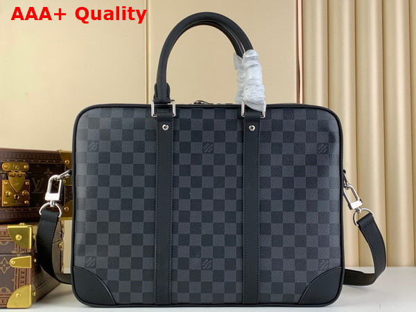 Louis Vuitton Porte Documents Voyage Damier Graphite Coated Canvas N40485 Replica