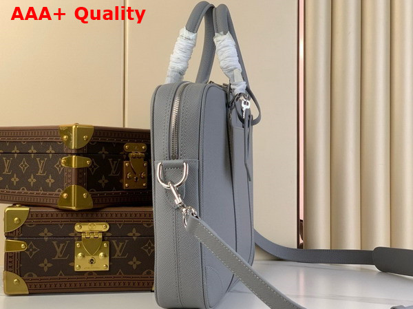 Louis Vuitton Porte Documents Voyage PM Bag in Roche Gris Gray Taiga Cowhide Leather M11659 Replica