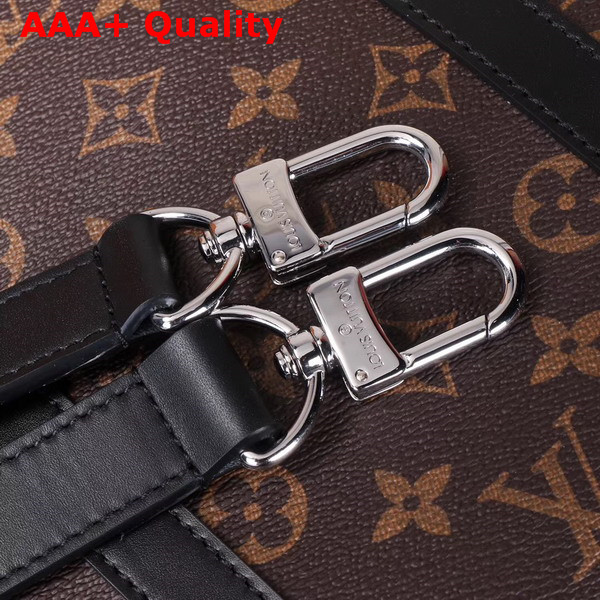 Louis Vuitton Porte Documents Voyage PM Monogram Macassar Canvas and Black Cowhide Leather M52005 Replica