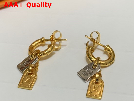 Louis Vuitton Precious Nanogram Tag Earrings M00607 Replica