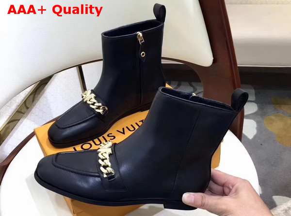 Louis Vuitton Prime Time Ankle Boot in Black Calf Leather Replica