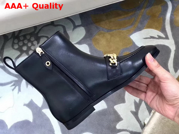 Louis Vuitton Prime Time Ankle Boot in Black Calf Leather Replica