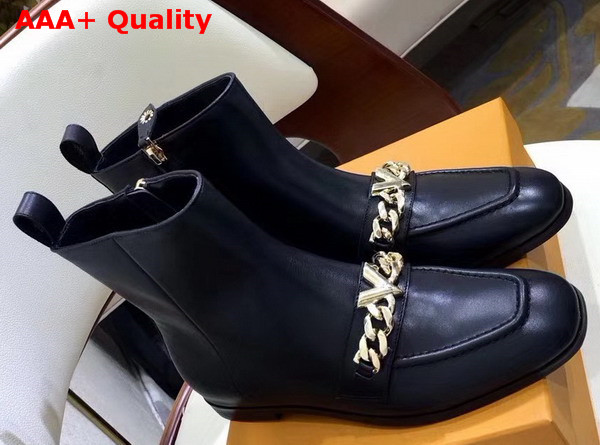 Louis Vuitton Prime Time Ankle Boot in Black Calf Leather Replica