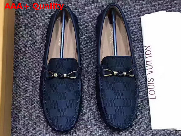 Louis Vuitton Raspail Moccasin Black Damier Embossed Calfskin Replica