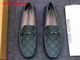 Louis Vuitton Raspail Moccasin Dark Green Damier Embossed Calfskin Replica