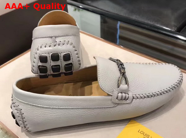 Louis Vuitton Raspail Moccasin Light Grey Calfskin Replica