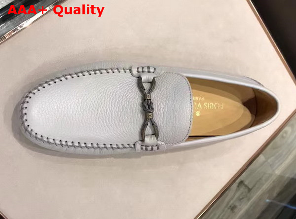 Louis Vuitton Raspail Moccasin Light Grey Calfskin Replica