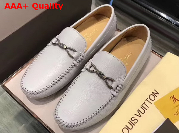 Louis Vuitton Raspail Moccasin Light Grey Calfskin Replica