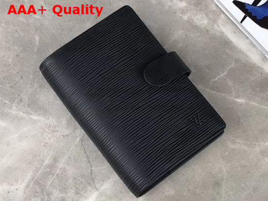 Louis Vuitton Ring Agenda Black Epi Leather Cover Replica