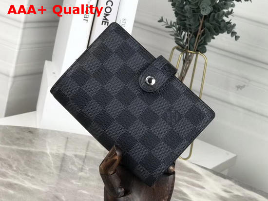 Louis Vuitton Ring Agenda Damier Graphite Canvas Cover Replica