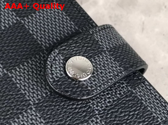 Louis Vuitton Ring Agenda Damier Graphite Canvas Cover Replica