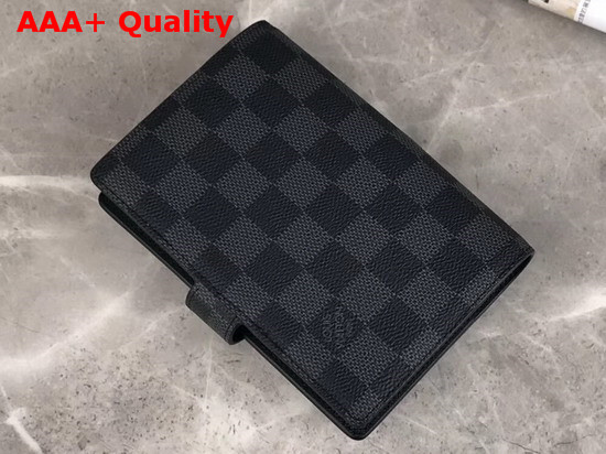 Louis Vuitton Ring Agenda Damier Graphite Canvas Cover Replica